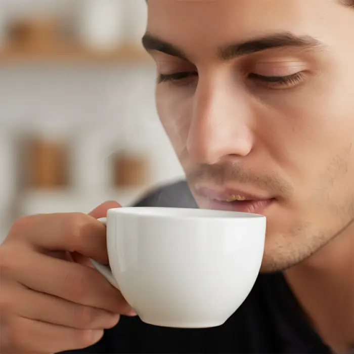 Bebendo e aplicando compressa